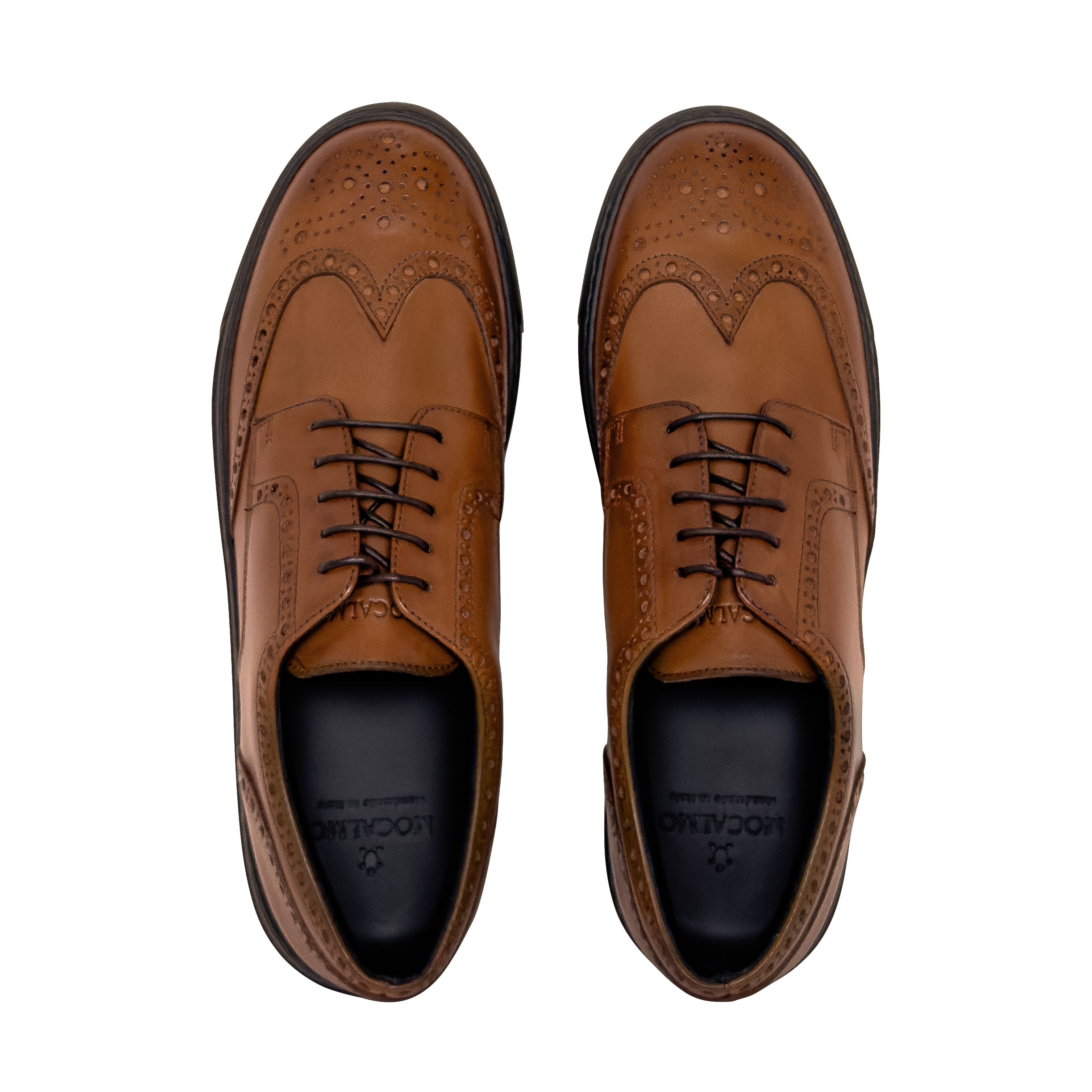 Men's Wingtip Cognac Dress Sneaker | MOCALMO 9.5 Men's Wingtip Cognac Dress Sneaker | MOCALMO 9.5