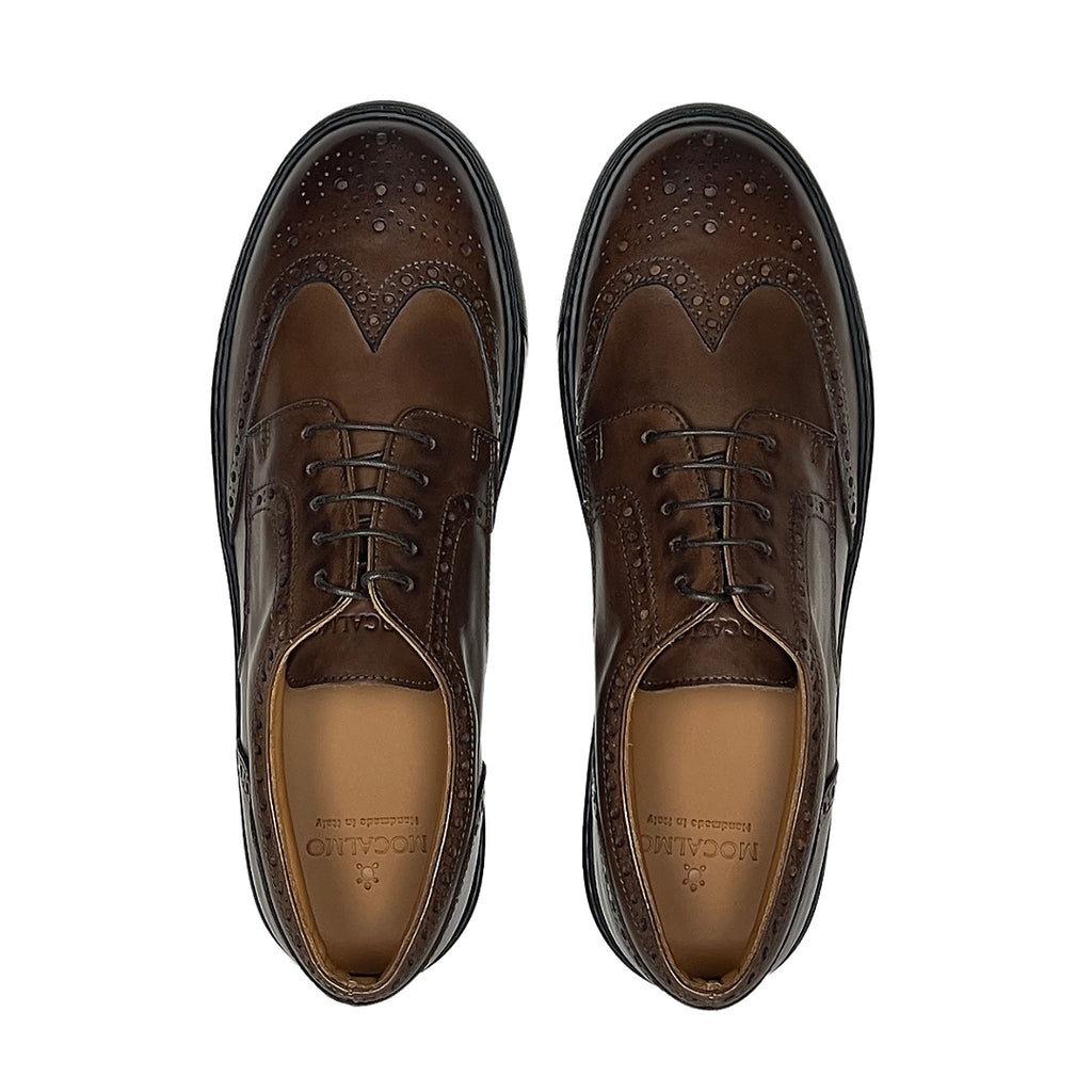 Men's Don Giovanni Brown Wingtip Sneaker_Top View