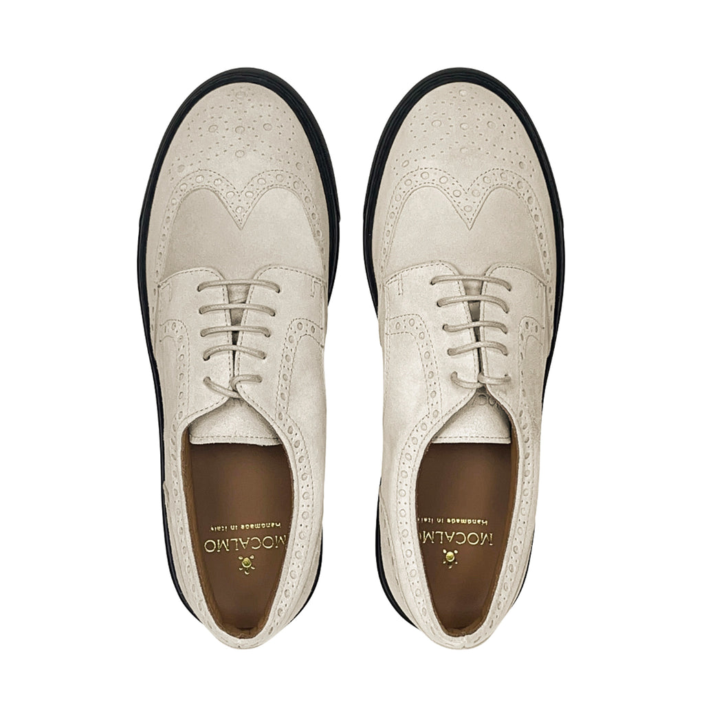 Women's Aida Ivory Wingtip Sneaker_Top View