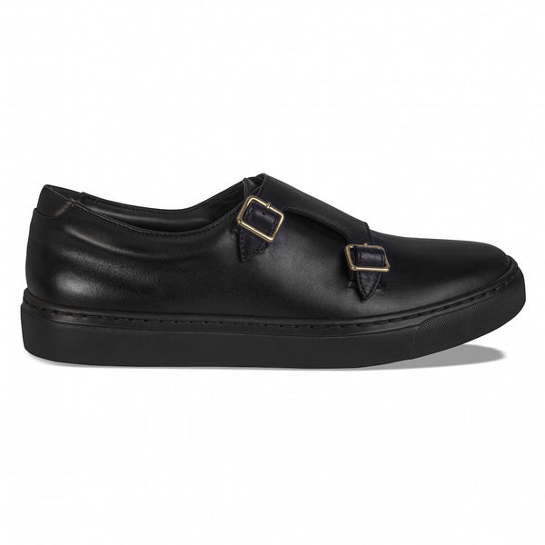 New York & Company Black Leather Double Monk-Style Slip-On Sneakers 61o0zECBDFL._AC_UY900_.jpg main image 3